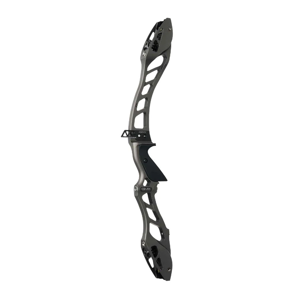 1035862_slate_1000x Hoyt GMX 3 Series, ILF recurve riser, 25" recurve riser, competitive archery, precision archery equipment, aerospace-grade aluminum riser, customizable archery riser, ergonomic archery grip, advanced archery technology, lightweight archery riser, archery stability, Hoyt archery products, modern archery gear, durable Cerakote finish, outdoor archery equipment, ILF limb compatibility, dynamic balance system, perfect balance weight system, vibration dampening, consistent arrow speed, customizable archery setup, stylish archery riser, high-performance archery riser.