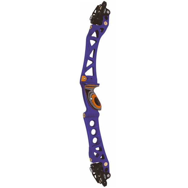 Gillo GT 27" Recurve Riser, Formula Edition, recurve archery, competitive archery, precision riser, aluminum archery riser, adjustable riser, ergonomic archery grip, durable archery gear, high-performance riser, Olympic style riser, barebow archery, customizable archery riser, sleek archery design, advanced archery technology, archery stability, stabilizer mounting, modern archery equipment.